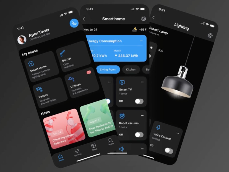 Smart Residential Complex App Design