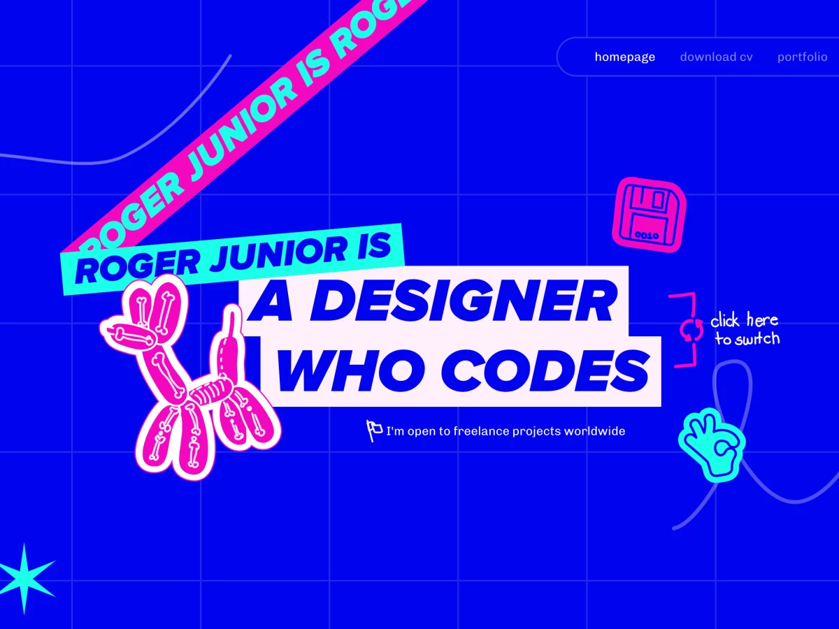 Roger Junior’s Portfolio Website Design