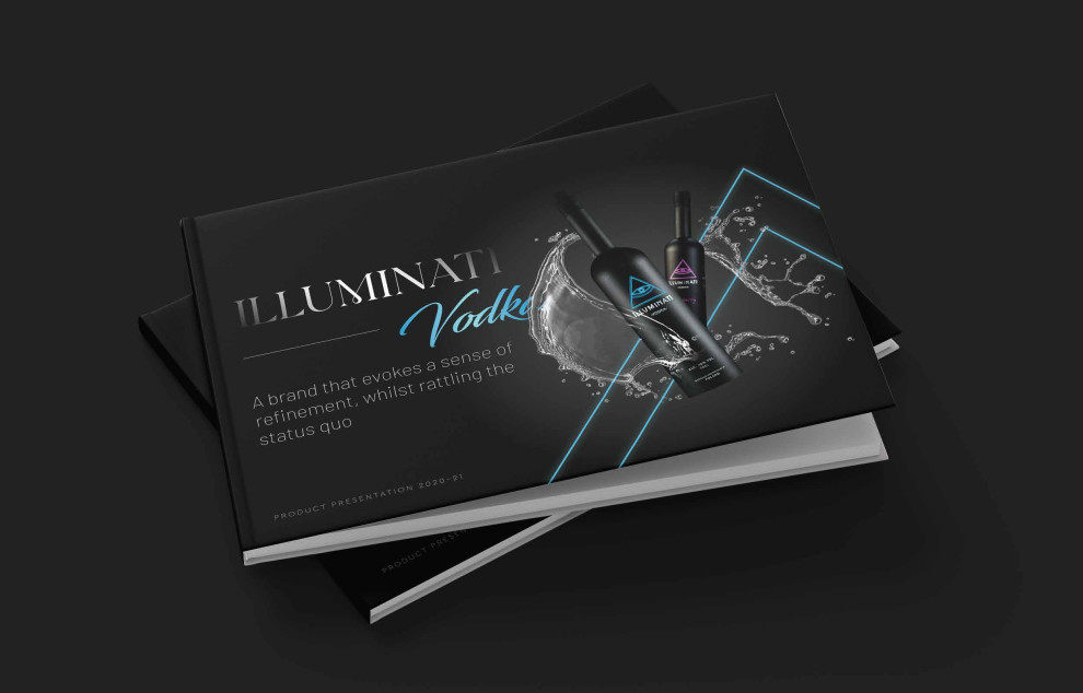 Illuminati Vodka's Brochure Print Design