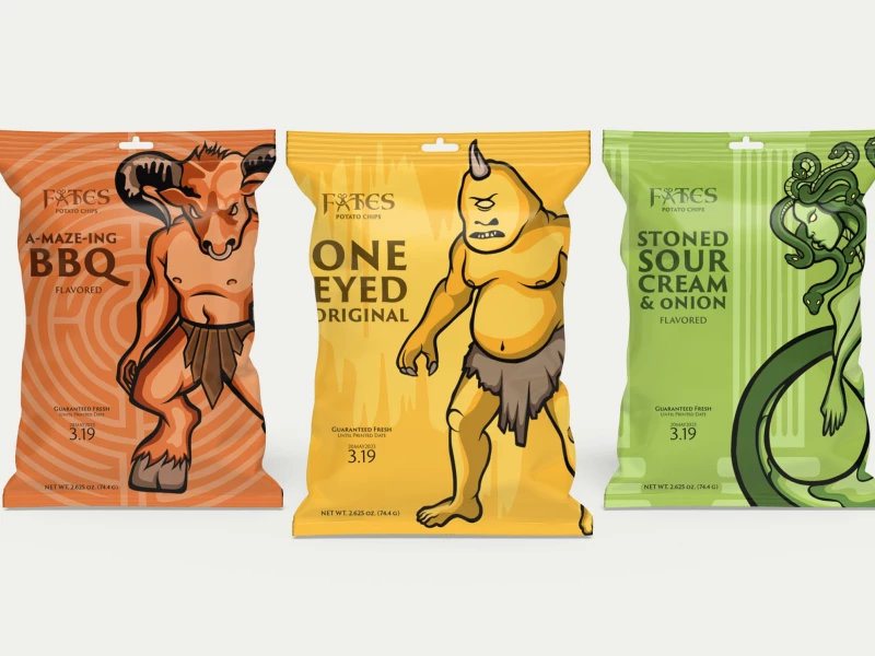 Fates Potato Chips Packaging Design
