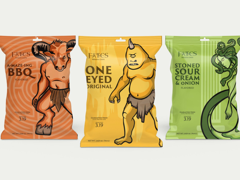 Fates Potato Chips Packaging Design