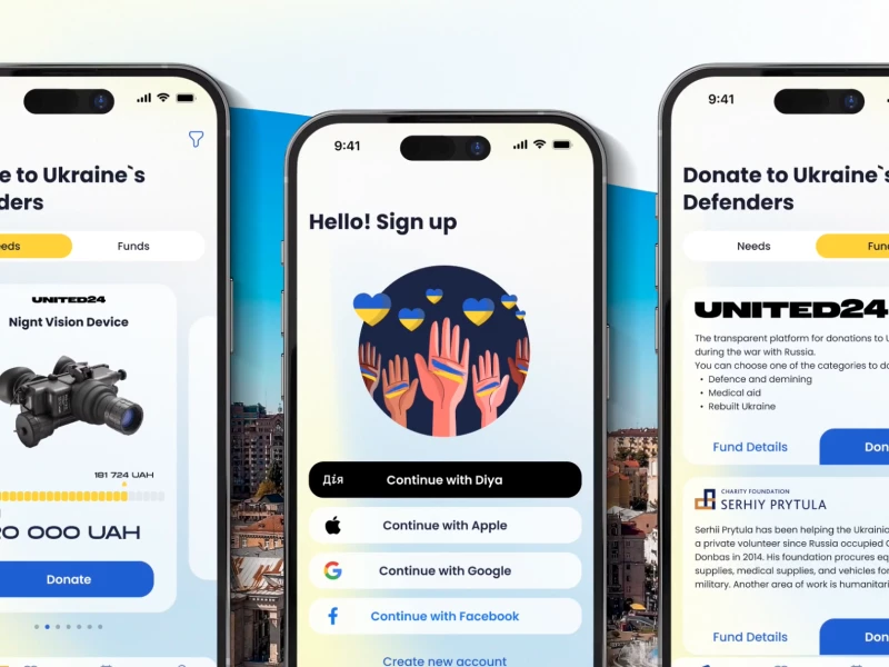 Save Ukraine App Design