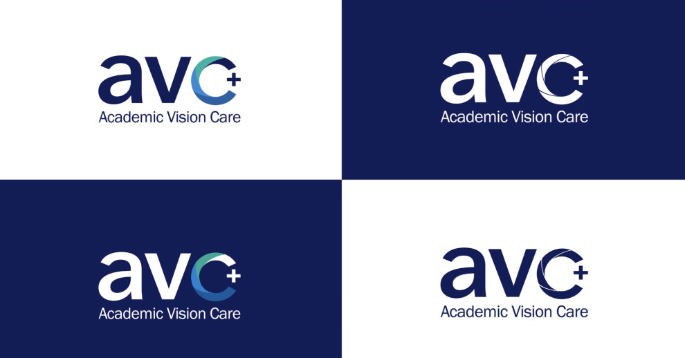 Academic Vision Care Plus Logo Design Cool Colors