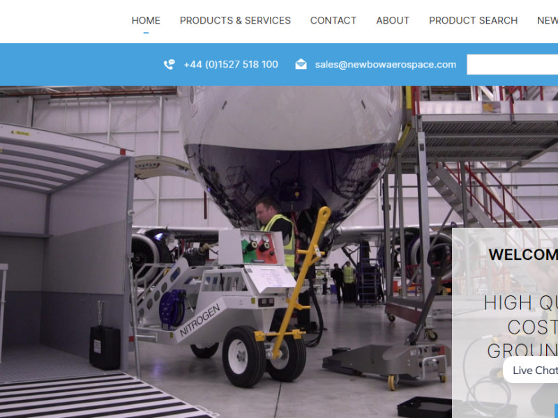 Newbow Aerospace Website Design by it’seeze