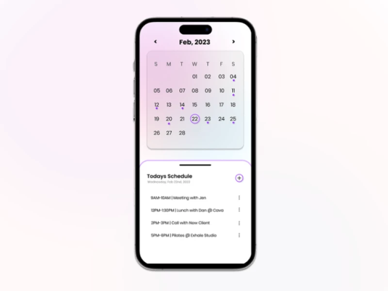 Calendar App Design