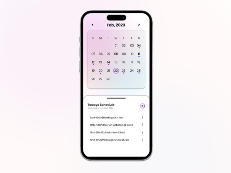 Calendar App Design