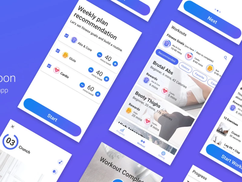 COCOON FITNESS APP Design