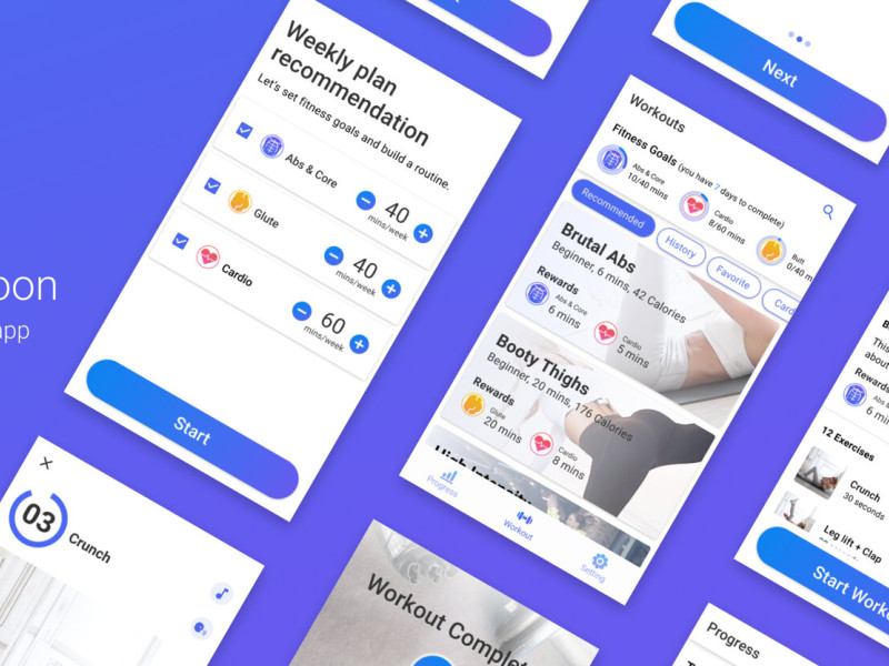 COCOON FITNESS APP Design