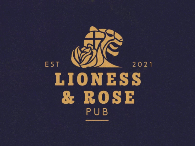 Lioness & Rose Logo Design