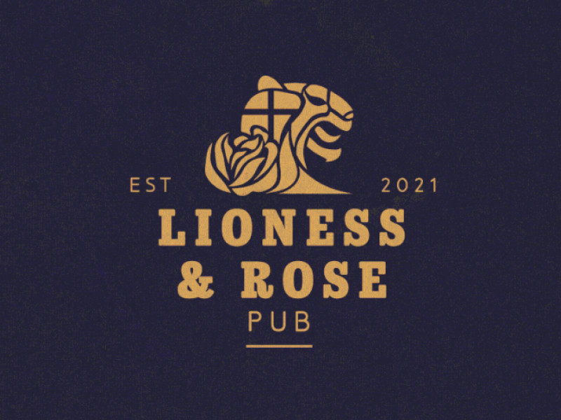 Lioness & Rose Logo Design