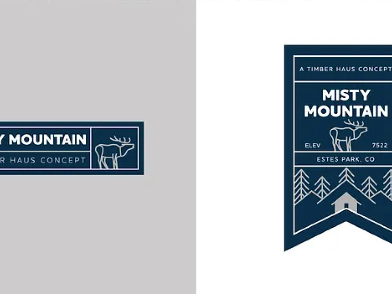Misty Mountain Lodge Logo Design