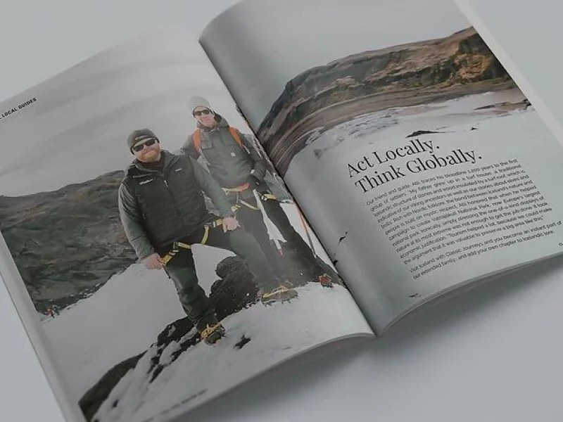 Classic Journeys Travel Catalog Print Design