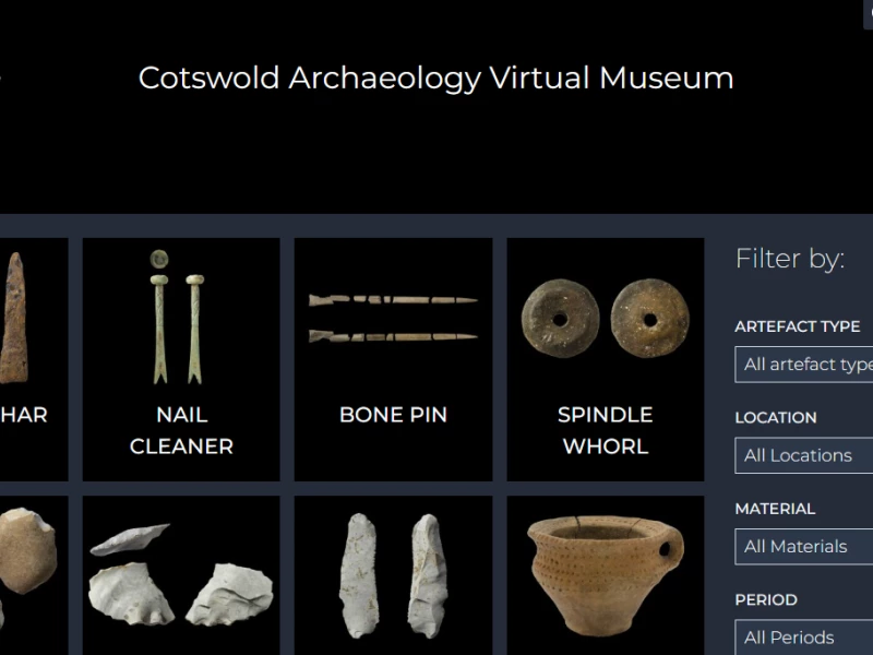 Cotswold Archaeology Virtual Museum Web Design