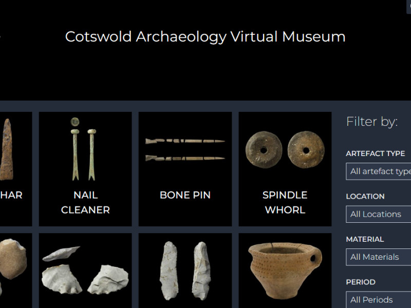 Cotswold Archaeology Virtual Museum Web Design
