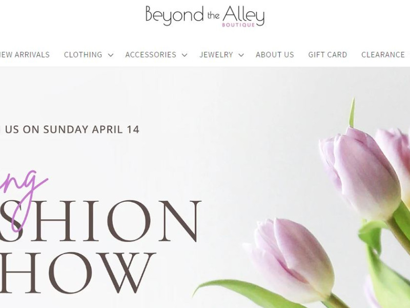 Beyond the Alley Boutique Web Design
