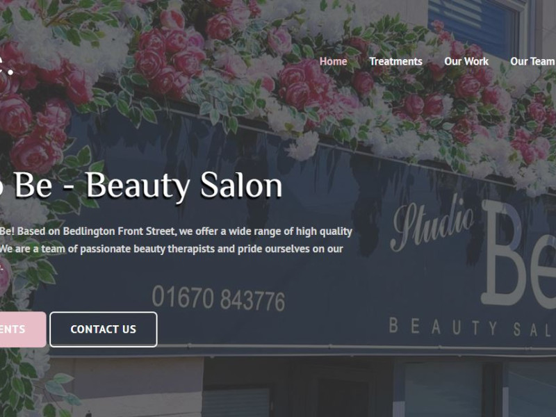 Studio Be Beauty Web Design
