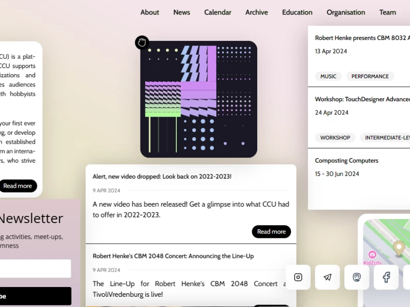 Creative Coding Utrecht Web Design