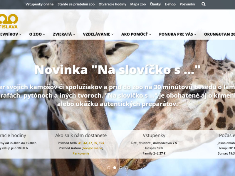 Bratislava Zoo Web Design