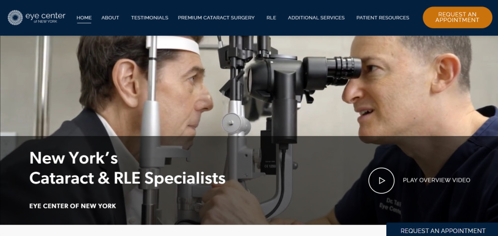 Eye Center of New York Web Design