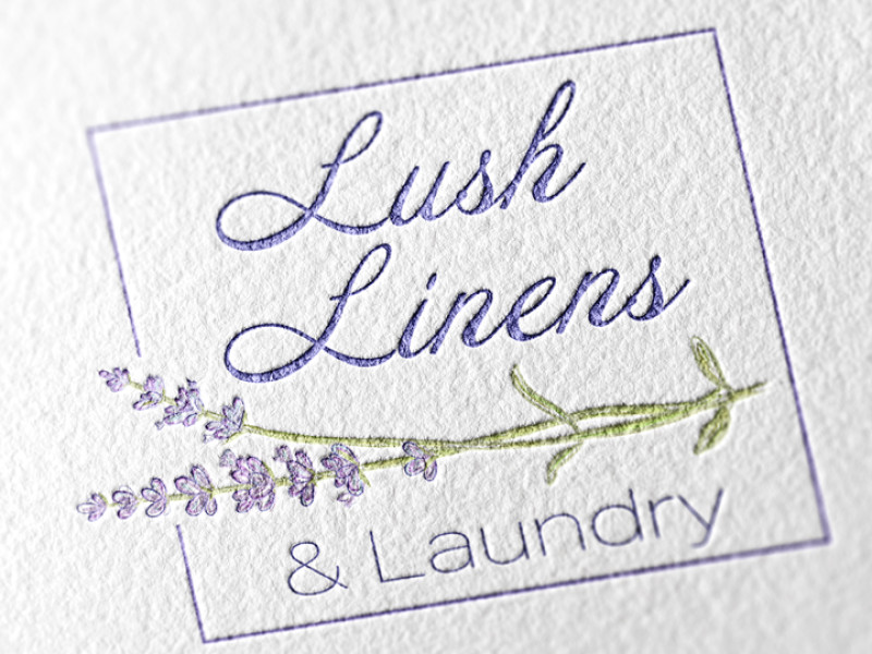 Lush Linens & Laundry Logo Design