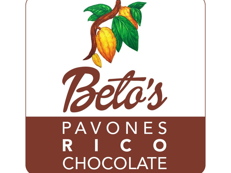 Beto's Pavones R I C O Chocolate Logo Design