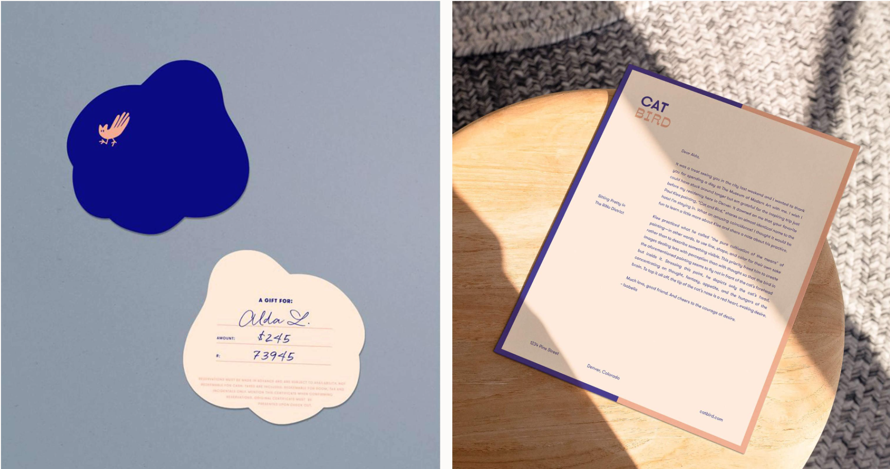Catbird Hotel Print Design