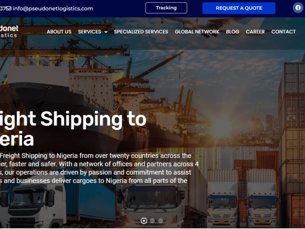 Pseudonet Logistics Website Design
