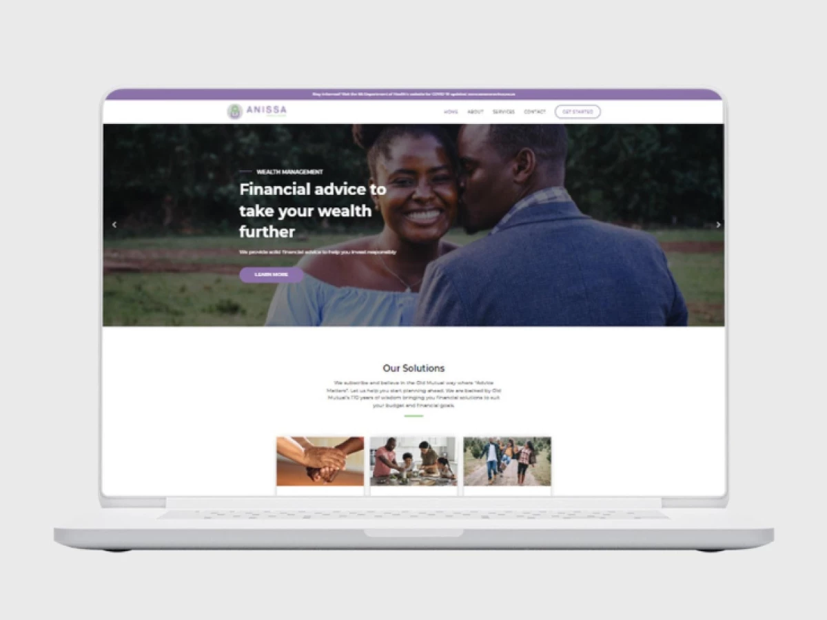 Anissa Financial Services Web Design