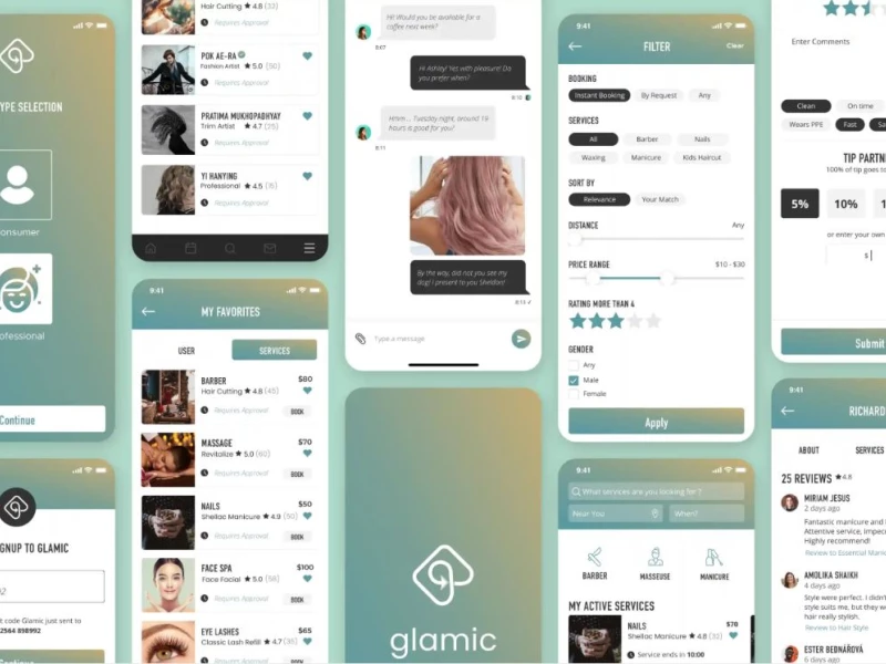 Glamic App Design