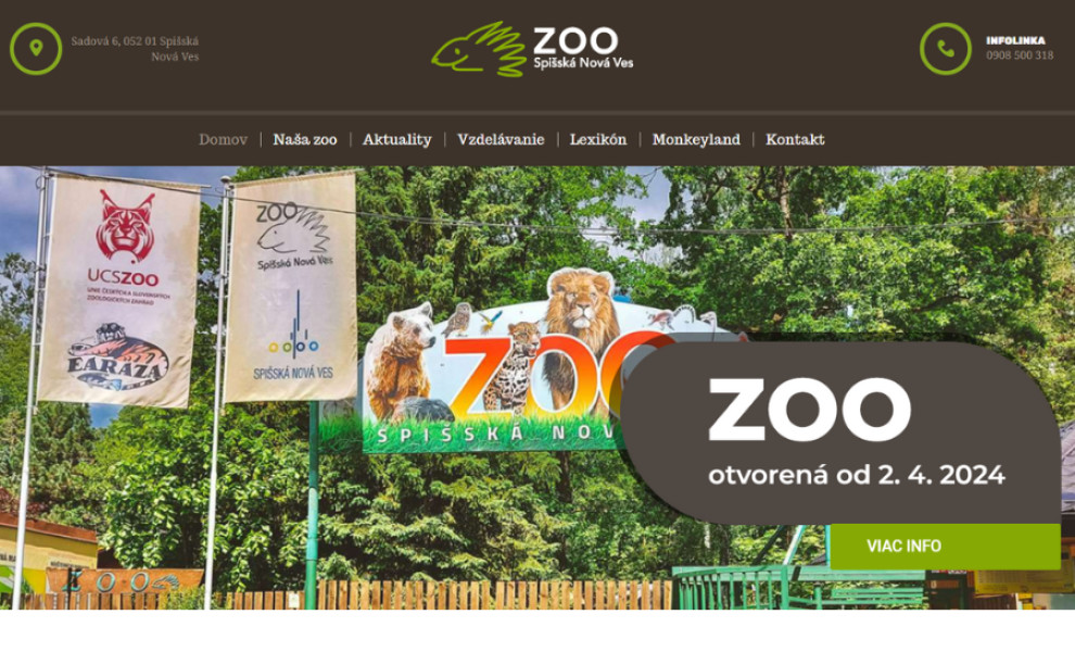 Spišská Nová Ves Zoo Web Design