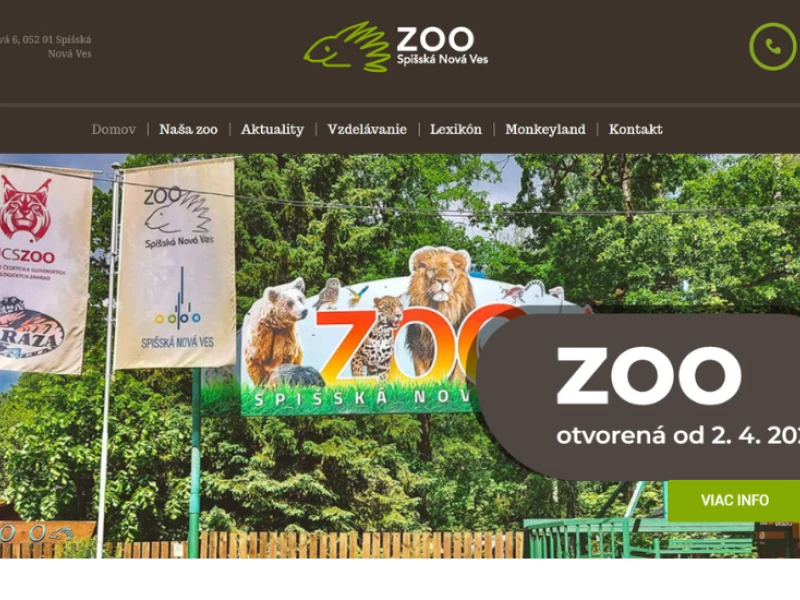 Spišská Nová Ves Zoo Web Design