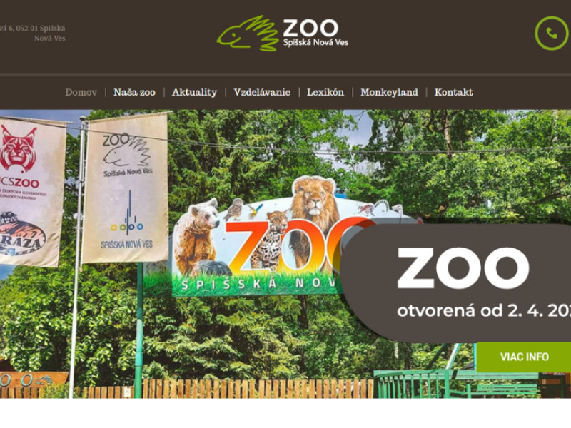 Spišská Nová Ves Zoo Web Design