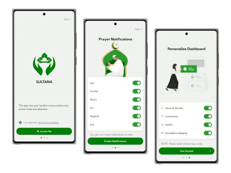 Sultana App Design