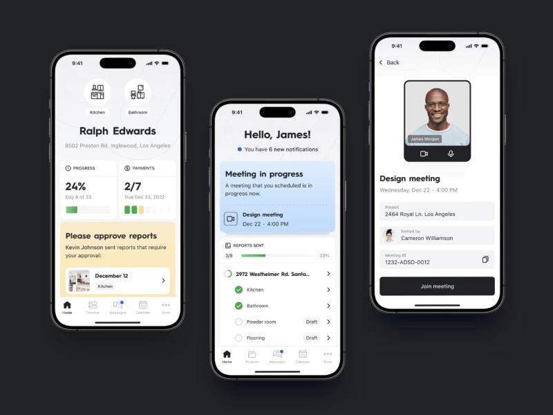 Welcome Renovation App Design