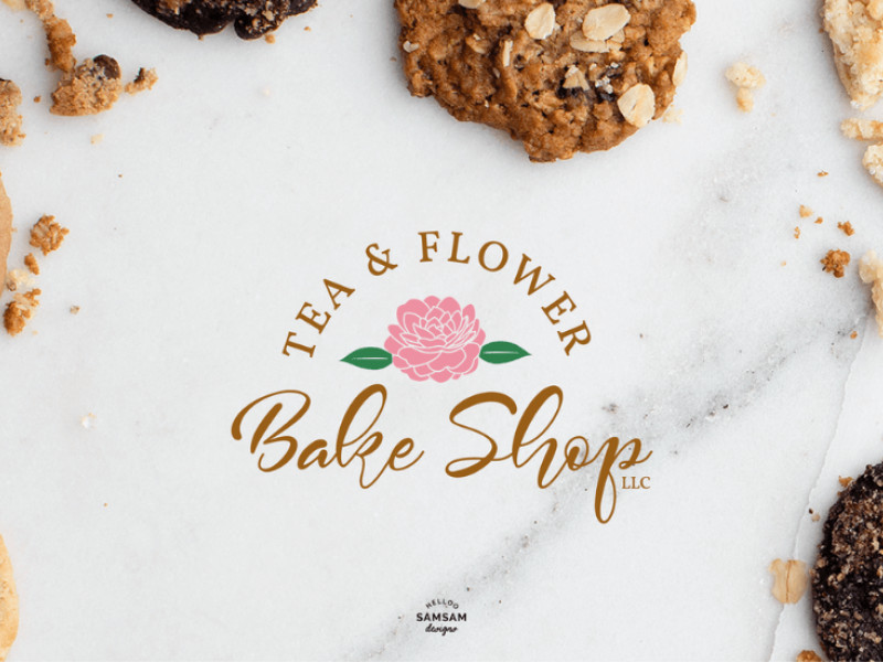 Tea and Flower Bake Shop Logo Design