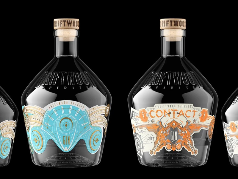 Driftwood Spirits Packaging Design