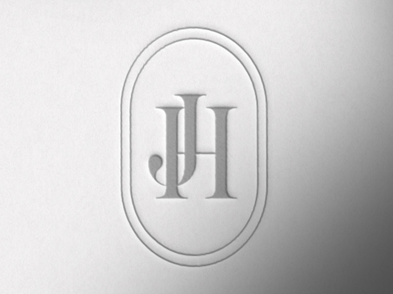 Bonheur Wedding Monogram Collection — JH Logo Design