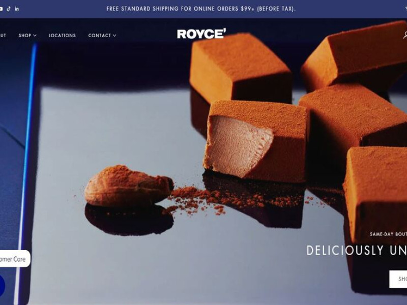 Royce Chocolate Web Design