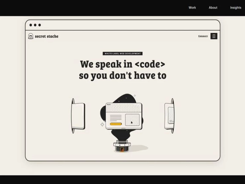Secret Stache Web Design