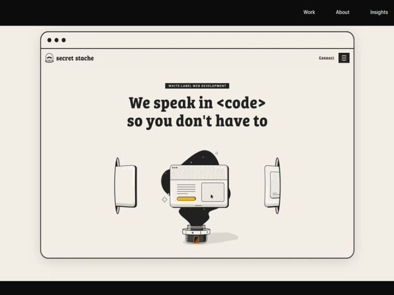 Secret Stache Web Design