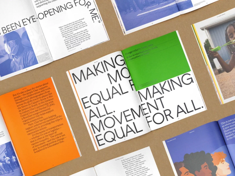 Uber' Bold, Direct & with Heart' Print Design