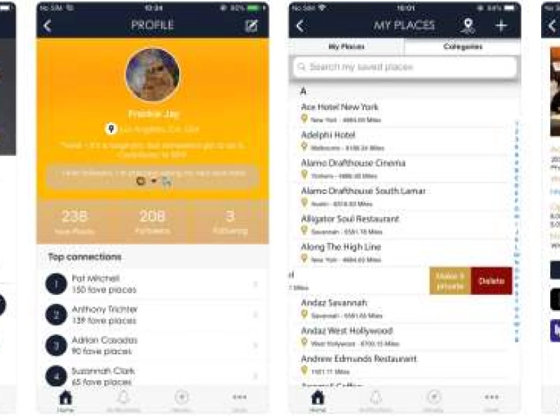 My Fave Places App Design