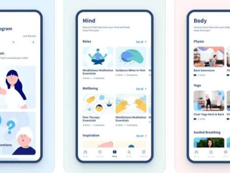 Pathways Pain Relief App Design