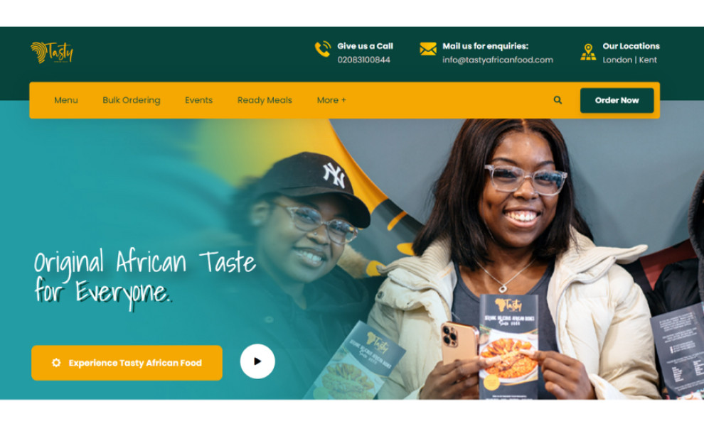Tasty African Food Website Design