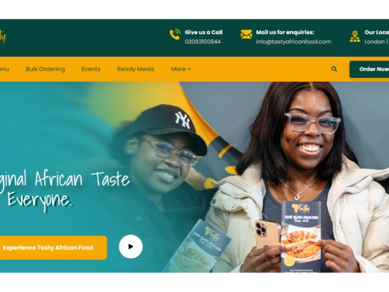 Tasty African Food Website Design