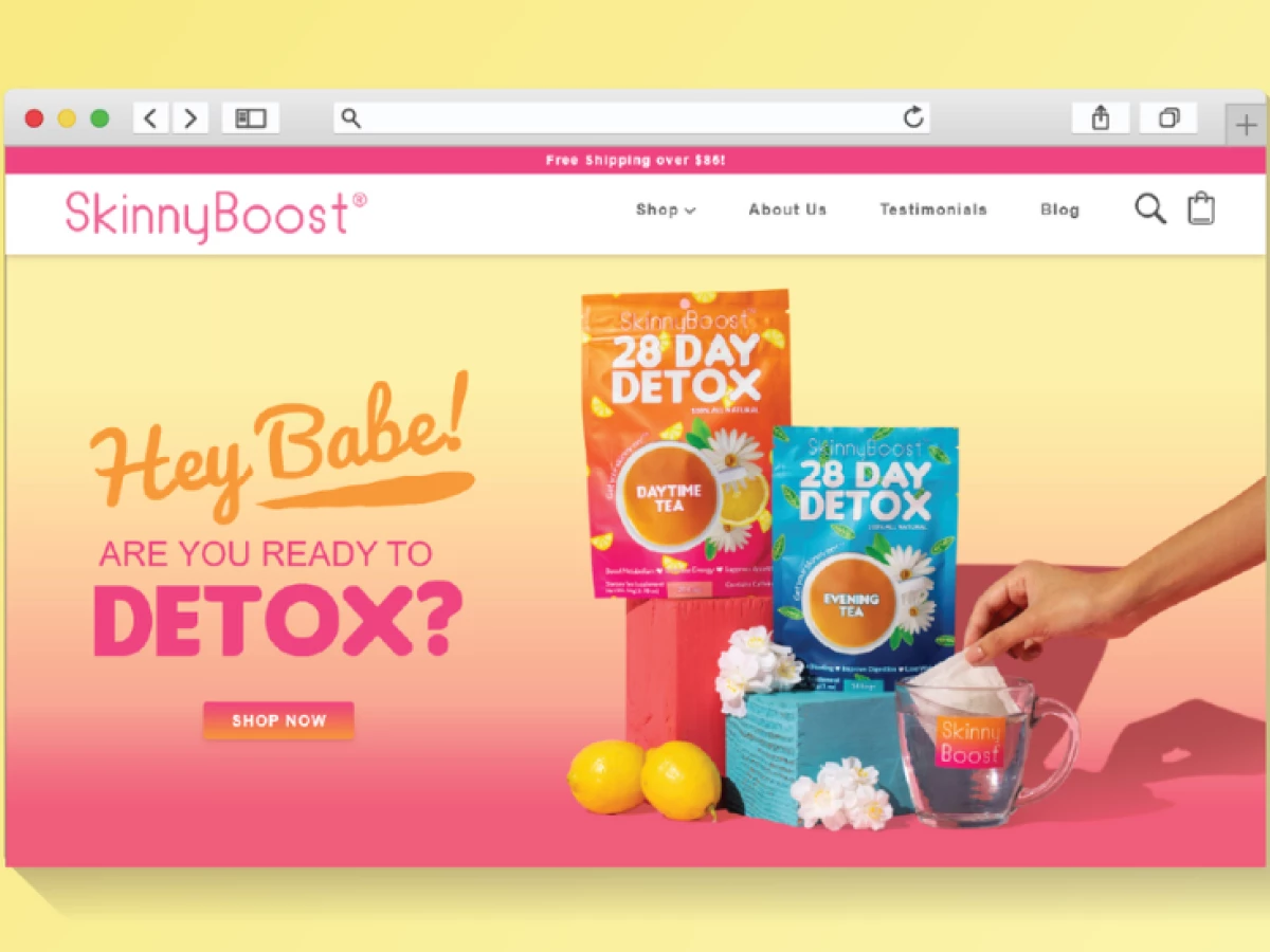 SkinnyBoost Website Design