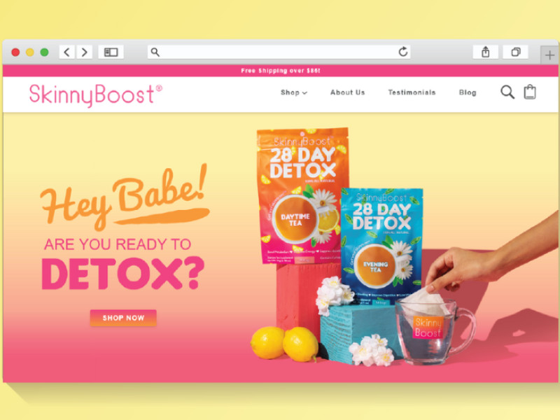 SkinnyBoost Website Design
