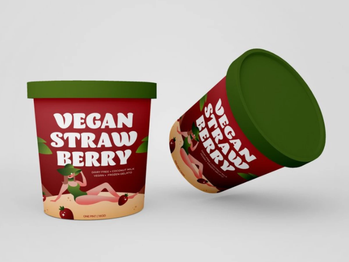 Vegan Strawberry Packaging Design