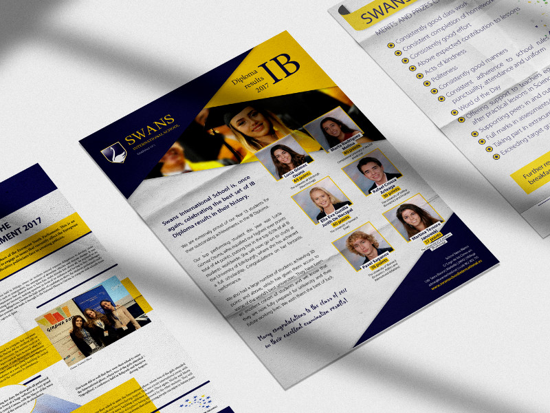 Swans International School Print Design
