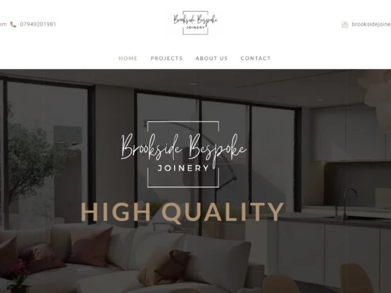 Brookside Bespoke Joinery Web Design
